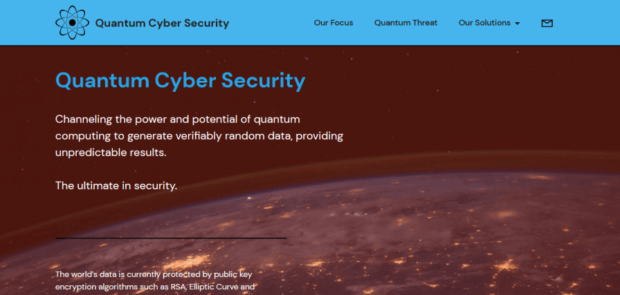 Quantum Cyber Sec website image